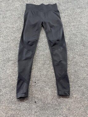 Violet Leggings Womens S/M Black High Rise Seamless Ankle Scrunch Yoga Pants